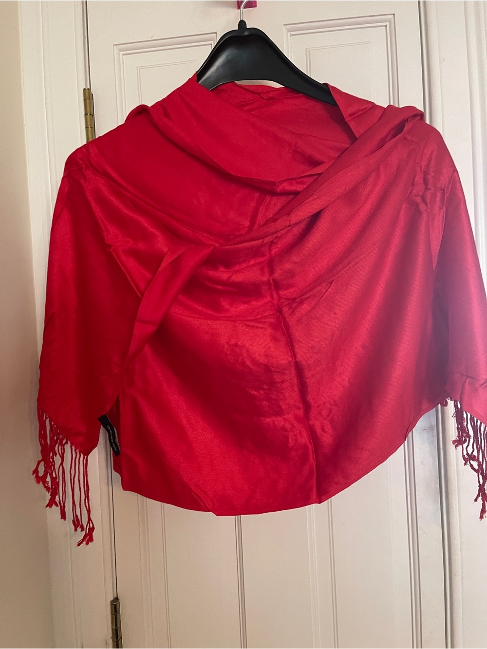 Jones New York Red Draped Shawl-Style Sweater Wrap